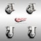 Service Caster 3 Inch 316SS Black Polyurethane Swivel Top Plate Caster Brake 2 Rigid SCC, 2PK SCC-SS31620S314-PPUB-BLK-TLB-2-R-2 - alternate 6